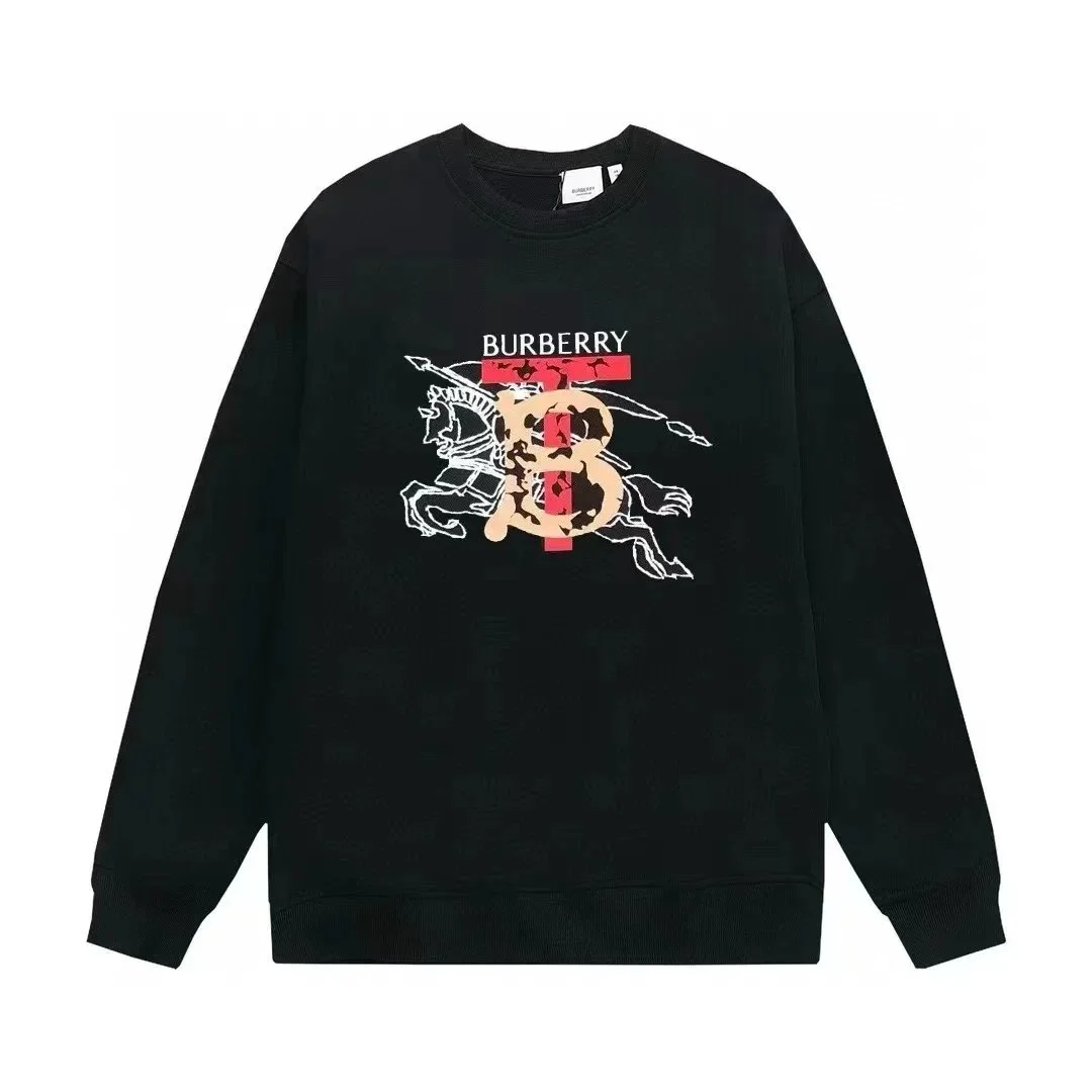 Burberry Burberry Black Horse & Plaid Logo Sweatshirt Black - 1