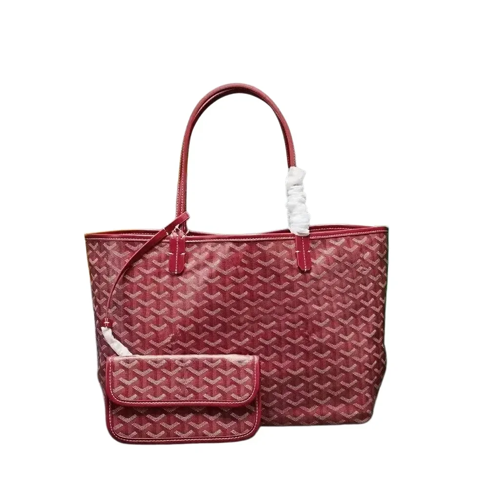 Goyard Saint Louis Red Tote Bag with Matching Pouch