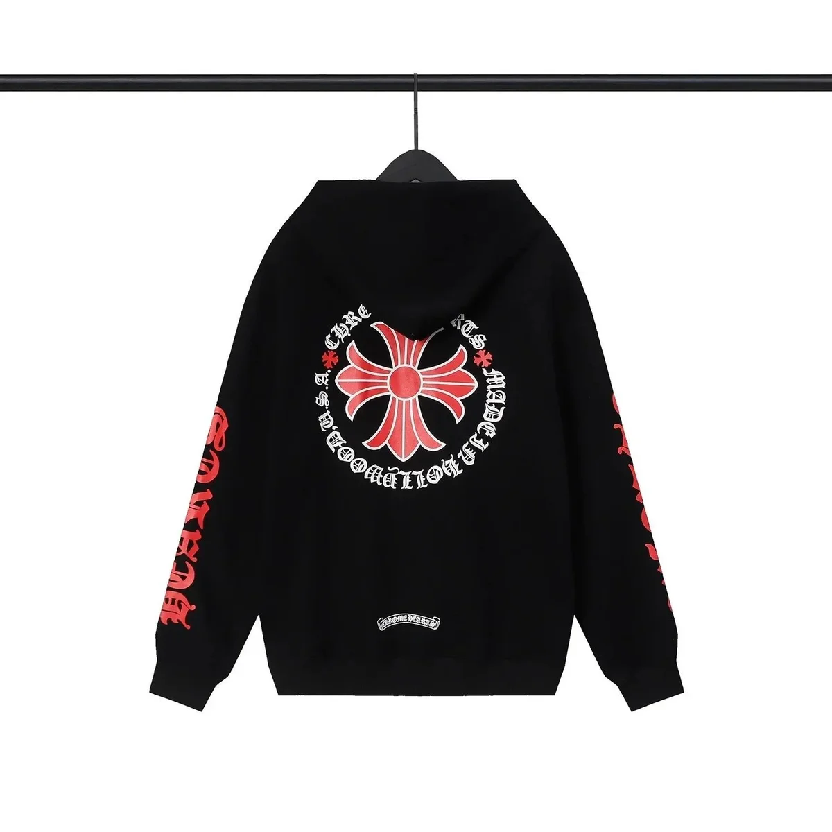 Chrome Hearts Chrome Hearts Black Cross Print Hoodie Black - 1