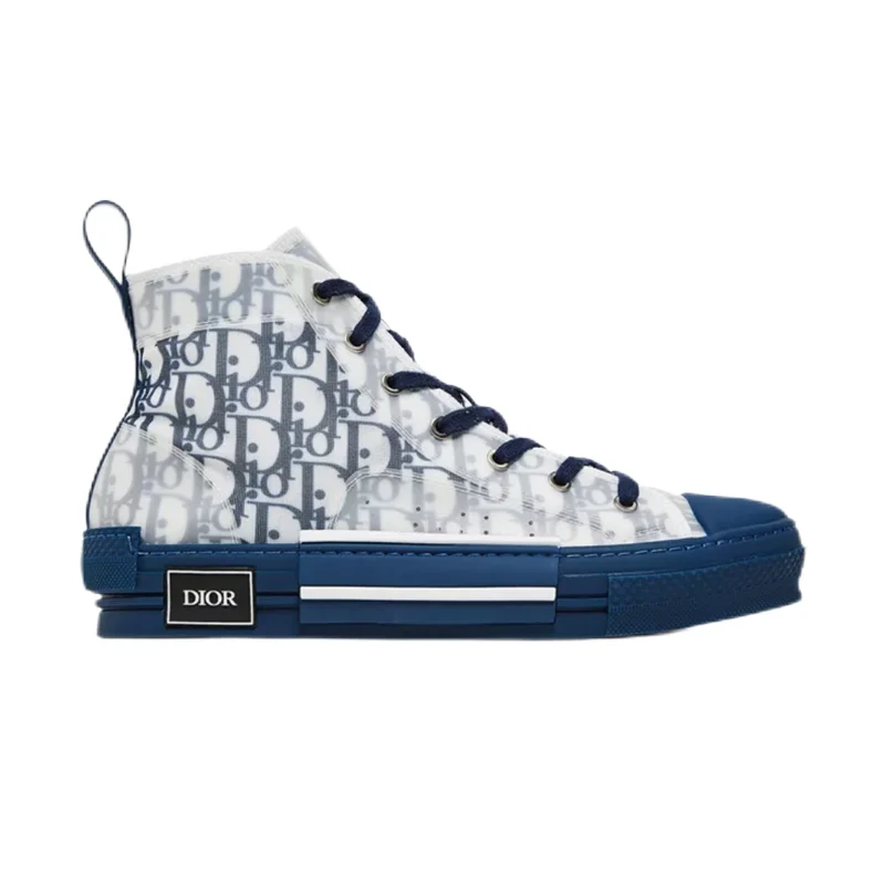 Dior Dior Lady Dior Monogram High Top Sneakers White/Blue White - 1