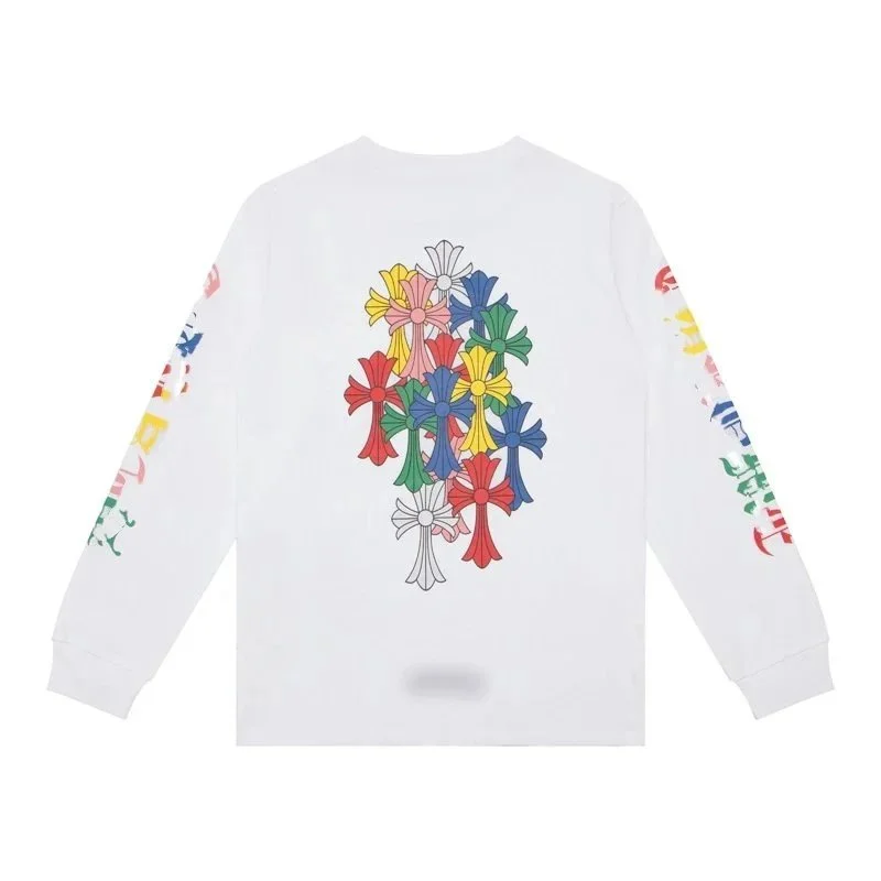 Chrome Hearts Chrome Hearts White Cross Print Long Sleeve T-Shirt White - 1