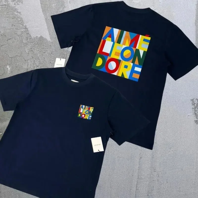 Aimé Leon Dore Aimé Leon Dore Navy Color Block T-Shirt Navy - 1