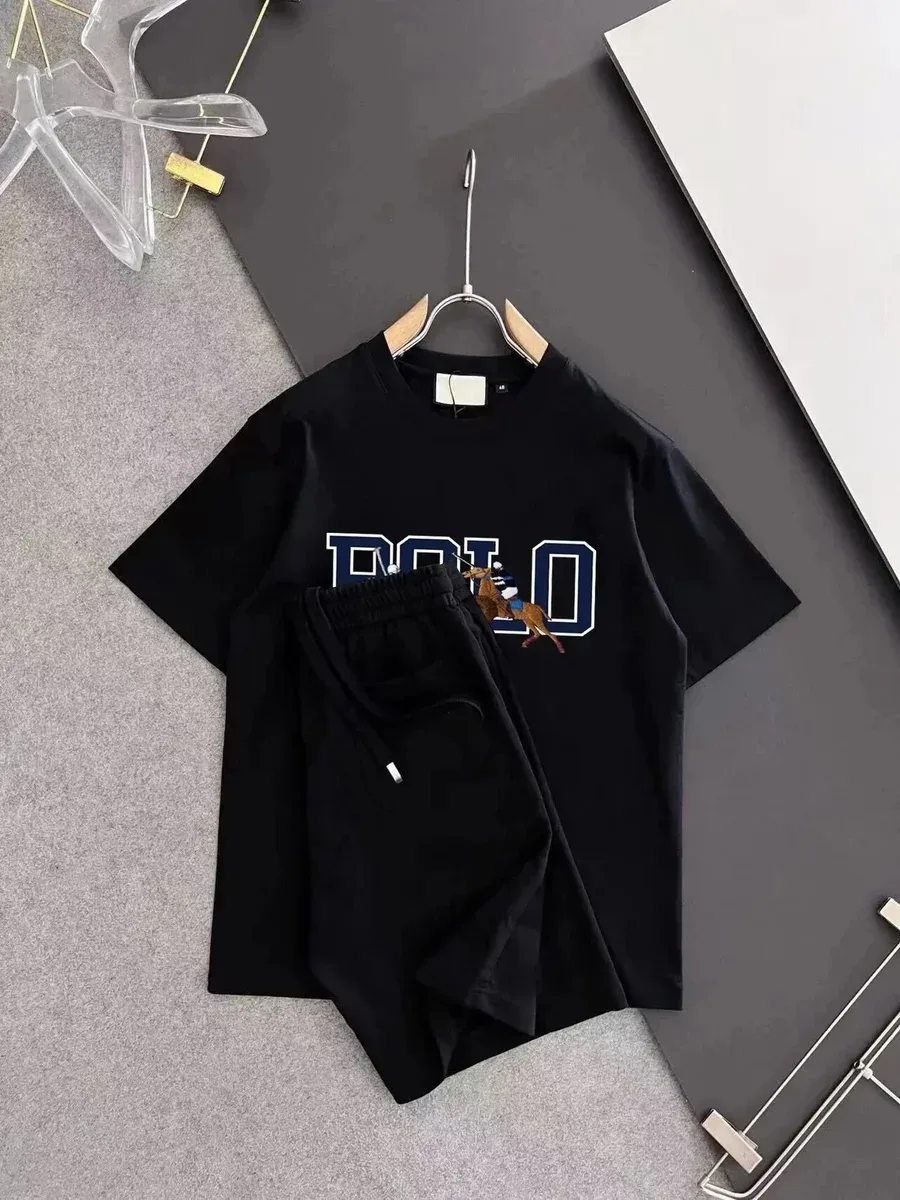 Polo Ralph Lauren Polo Ralph Lauren Polo Logo Black Shorts & T-Shirt Set Black - 1