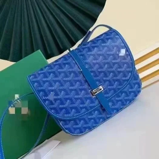 Goyard Goyard Saint Louis Blue Monogram Leather Bag Blue - 1