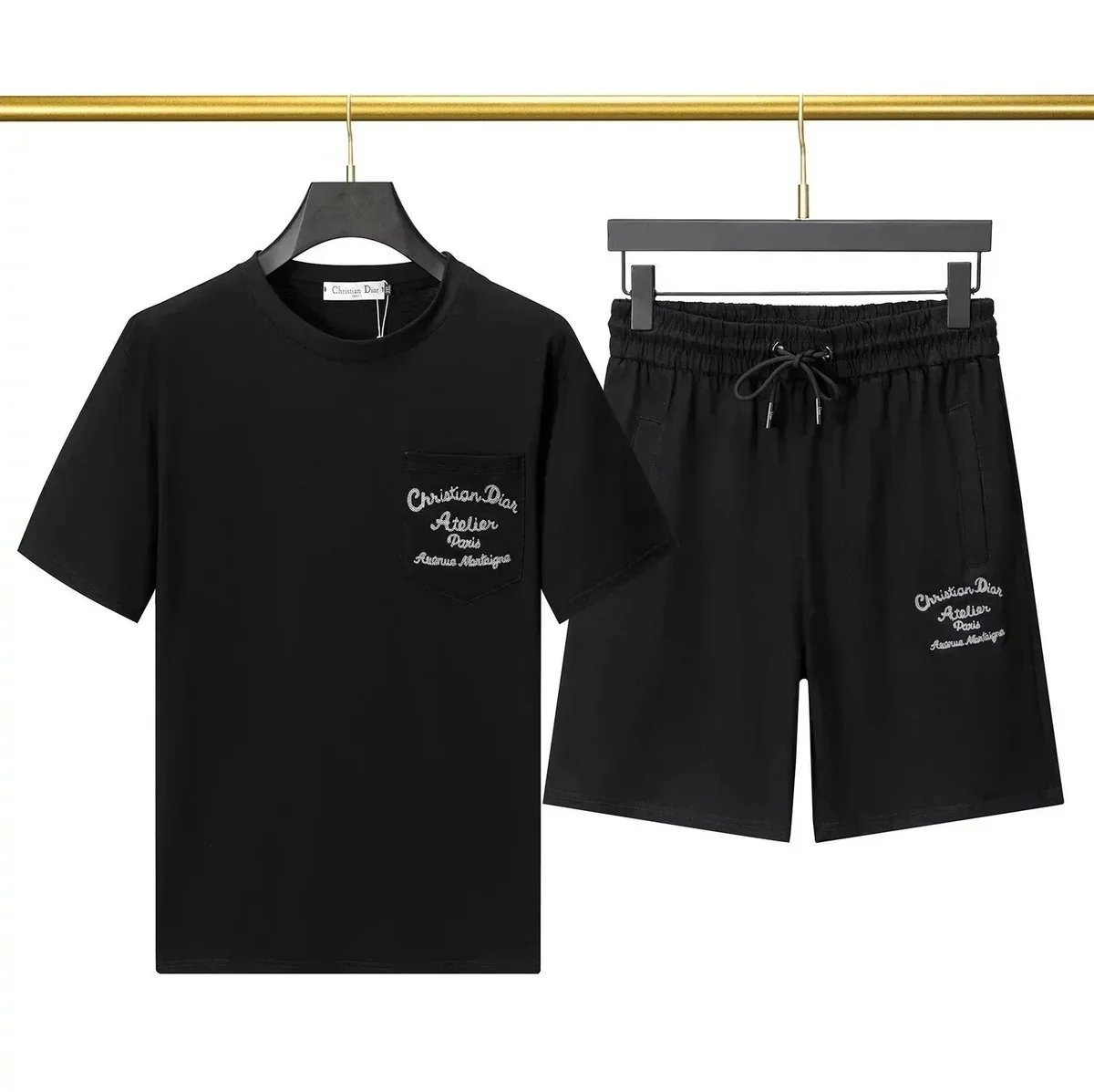 Dior Christian Dior Atelier Black T-Shirt & Shorts Set Black - 1