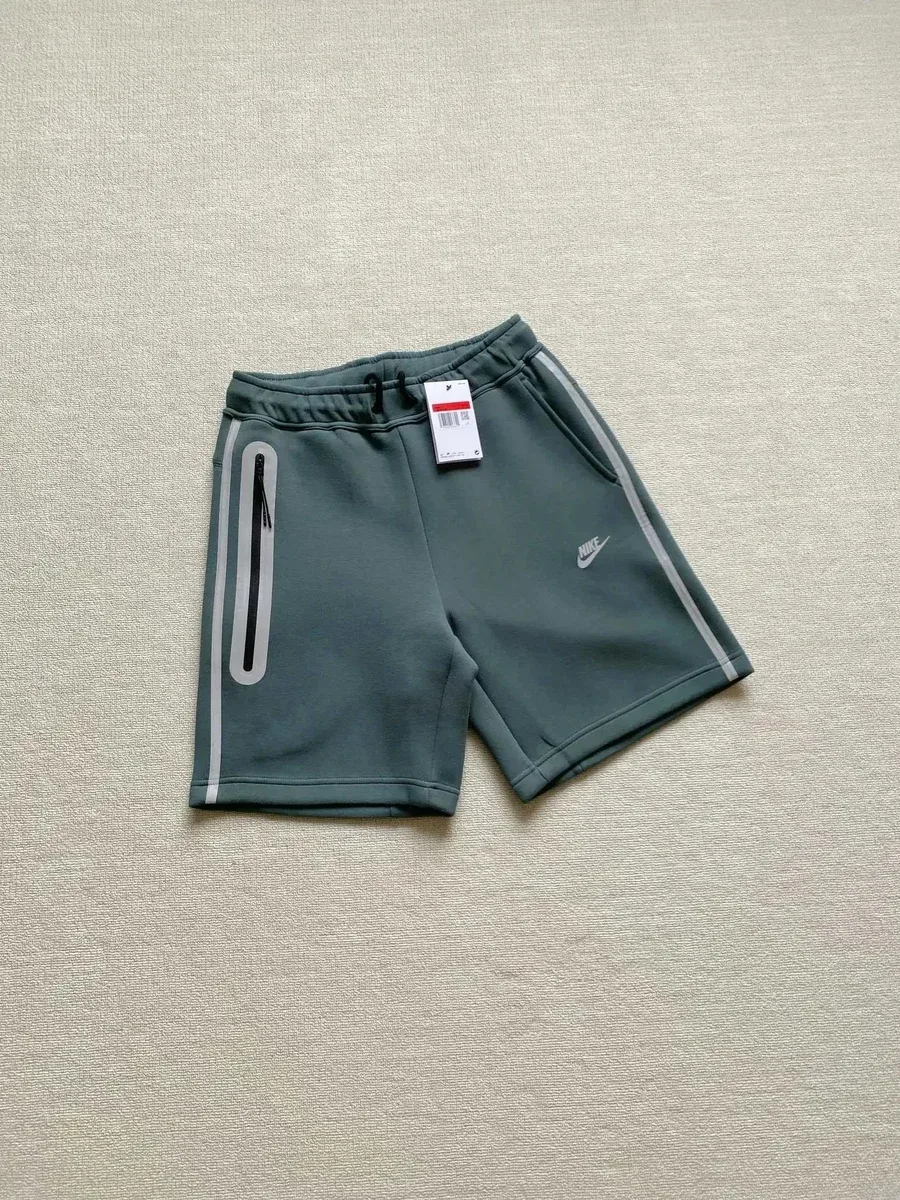 Nike Nike Tech Fleece Shorts Olive Green Green - 1