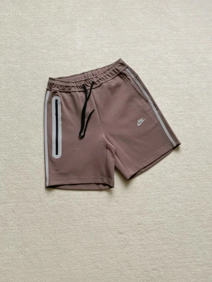 Nike Nike Tech Fleece Shorts Brown Solid Casual Brown - 1