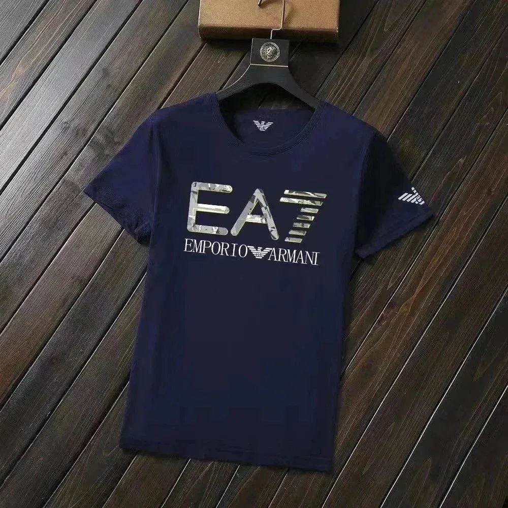 Armani Emporio Armani EA7 Navy Solid T-Shirt Navy - 1