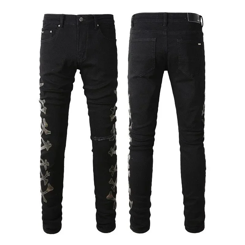 A Bathing Ape A Bathing Ape BAPE STA Black Jeans with Cross Embroidery Black - 1