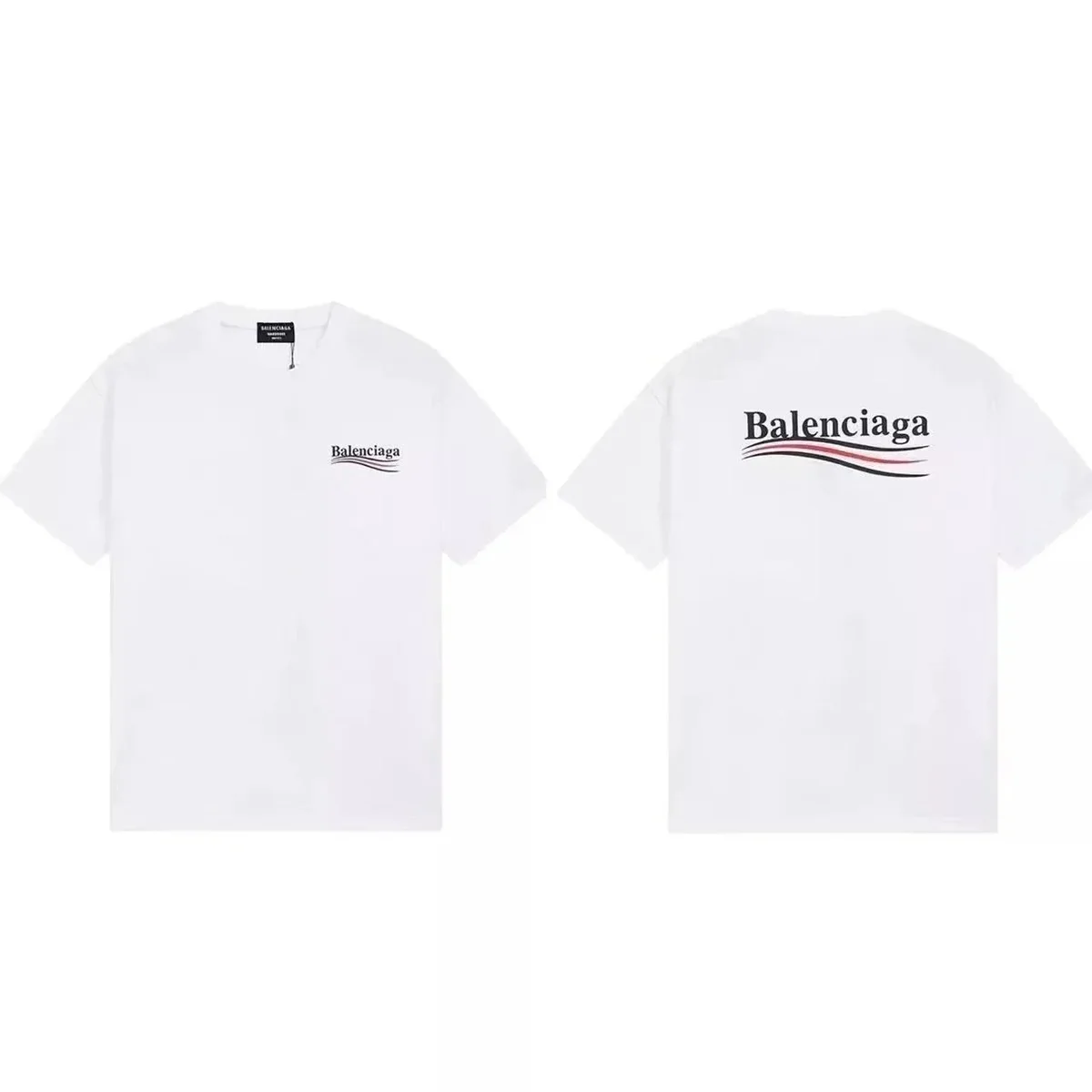 Balenciaga Balenciaga White Logo T-Shirt White - 1