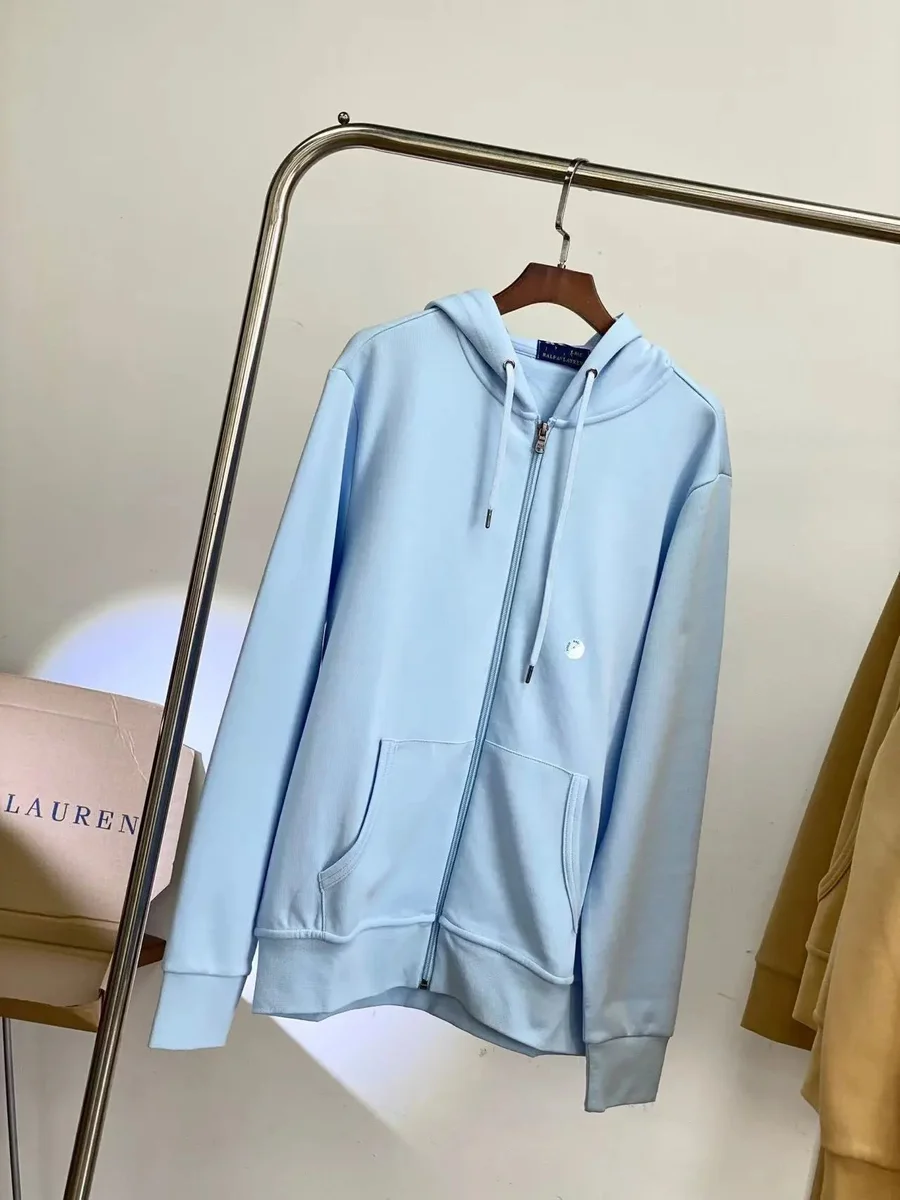 Polo Ralph Lauren Polo Ralph Lauren Big Pony Light Blue Zip-Up Hoodie Blue - 1
