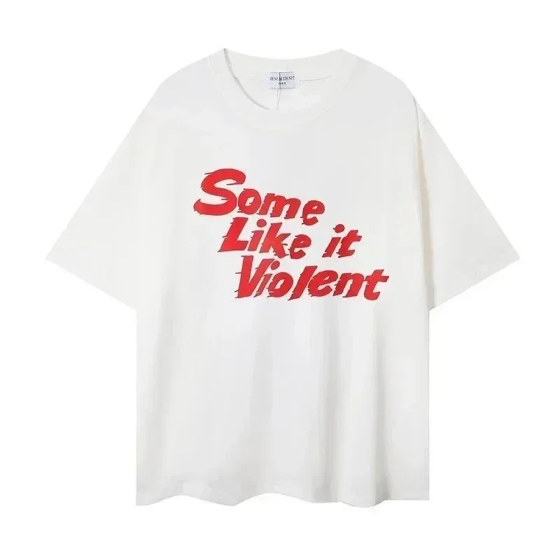 Other White 'Some Like It Violent' Graphic T-Shirt White - 1