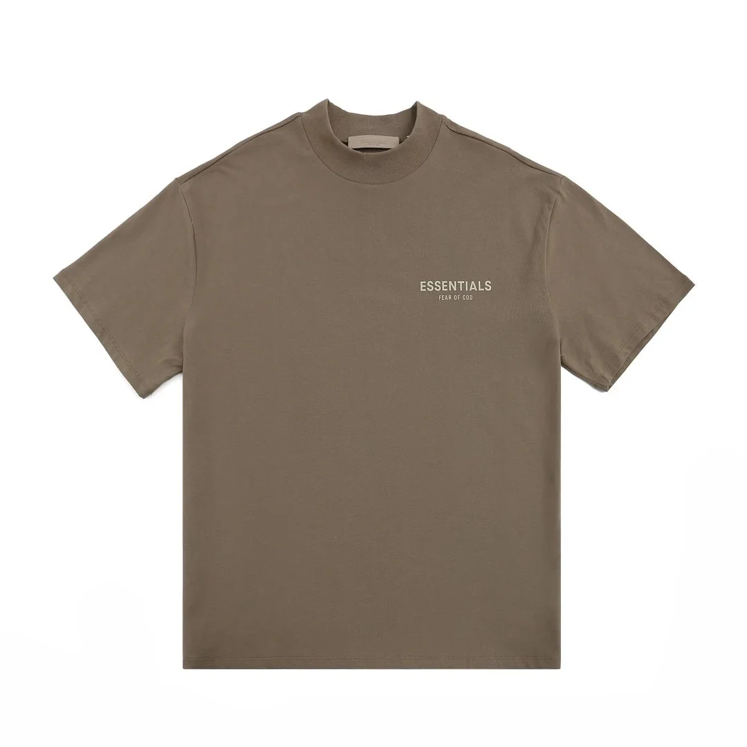 Fear of God Fear of God Essentials Olive T-Shirt Brown - 1