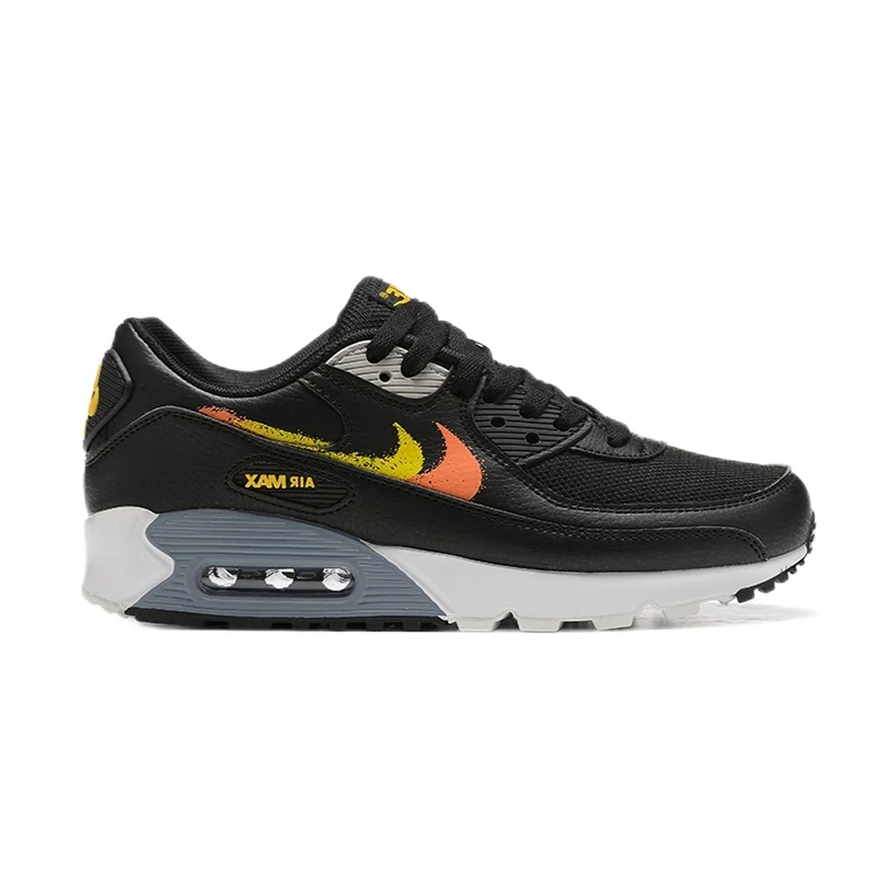 Nike Nike Air Max 90 Black Orange Yellow Sneakers Black - 1