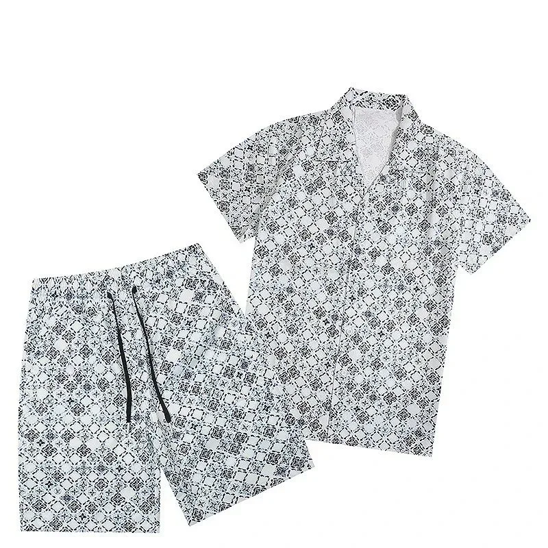 Other Co-ord Set with Patterned Shirt and Shorts Black - 1