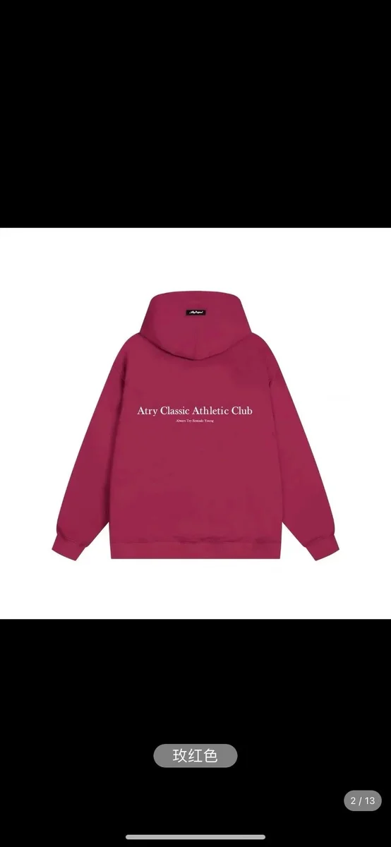 Other Unisex Atry Classic Athletic Club Hoodie Rose Red Red - 1
