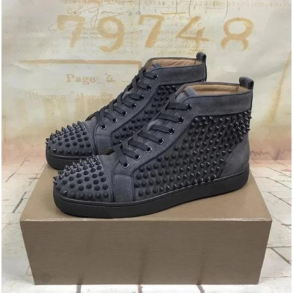Christian Louboutin Christian Louboutin Louis Spiked Sneakers Black Black - 1