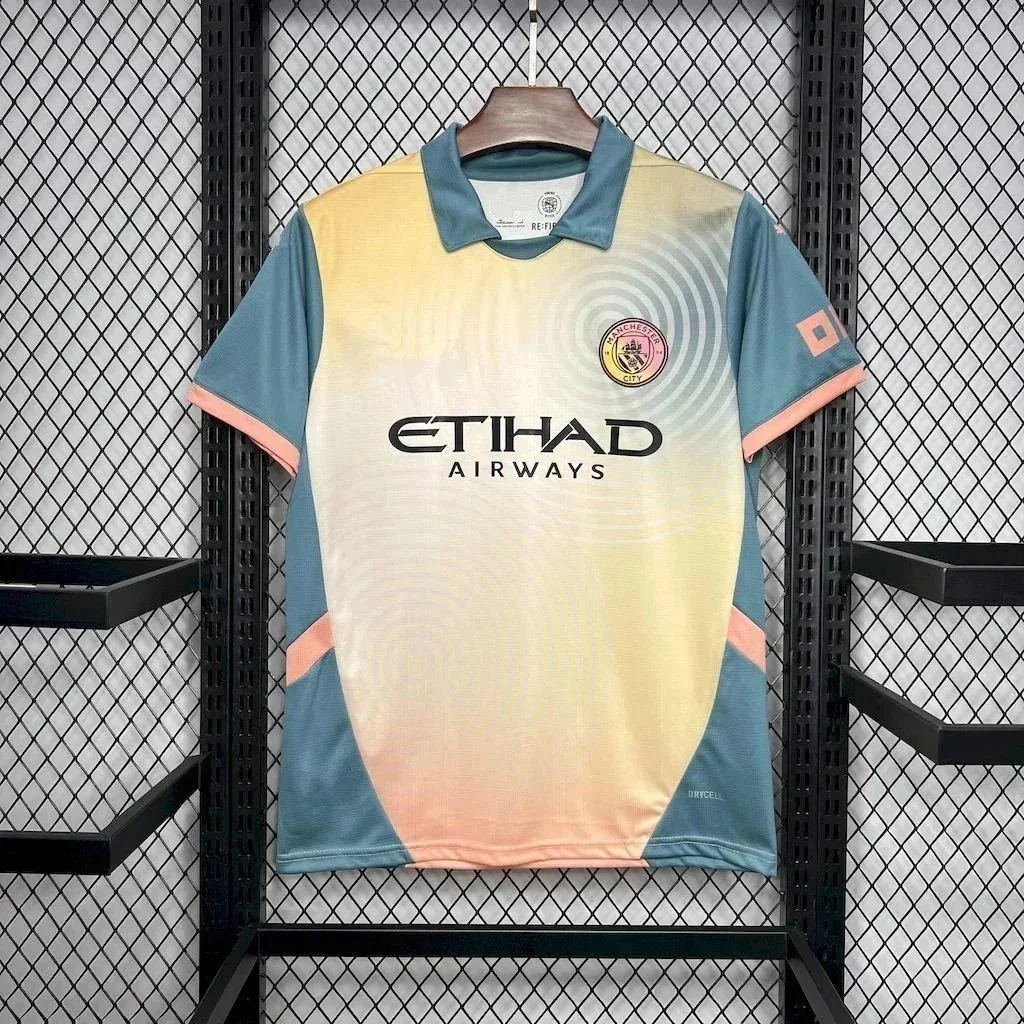 Adidas Adidas Manchester City Away Jersey Yellow/Blue Yellow - 1