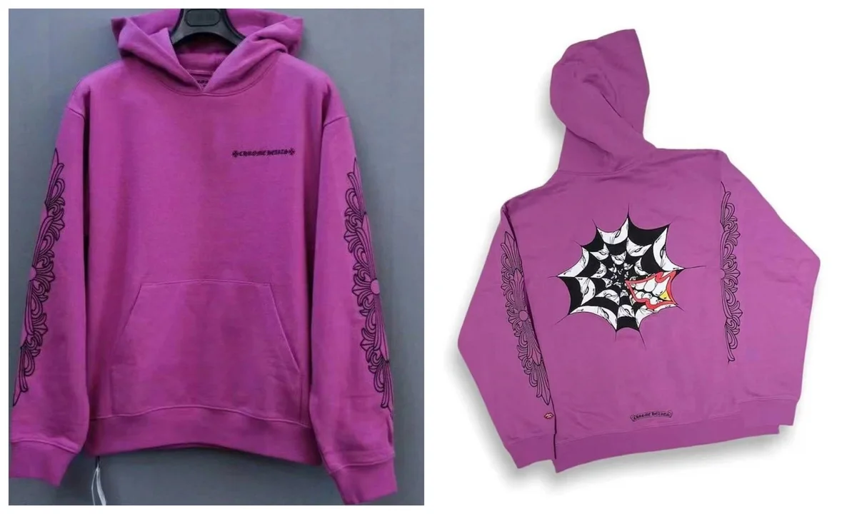Chrome Hearts Chrome Hearts Purple Hoodie with Web Print Purple - 1