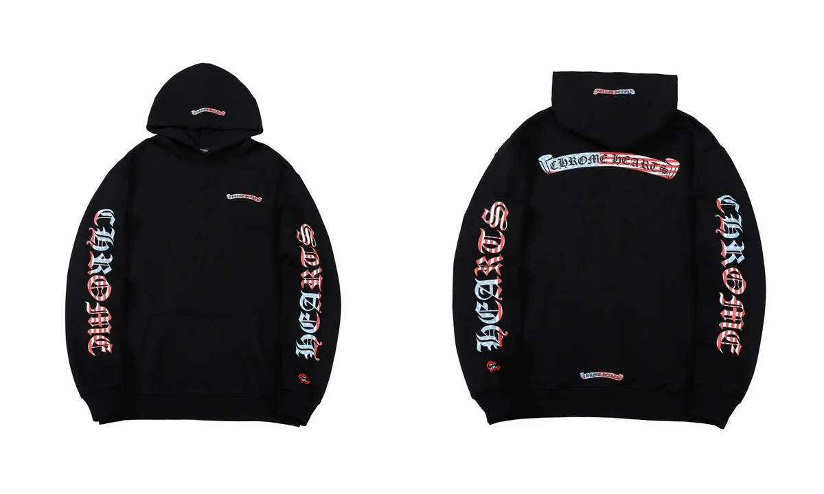 Chrome Hearts Chrome Hearts Black Hoodie with Embroidered Sleeves Black - 1