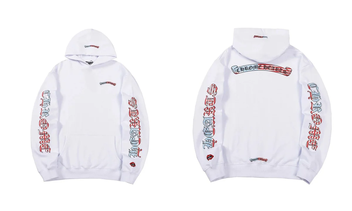 Chrome Hearts Chrome Hearts White Gothic Print Hoodie White - 1