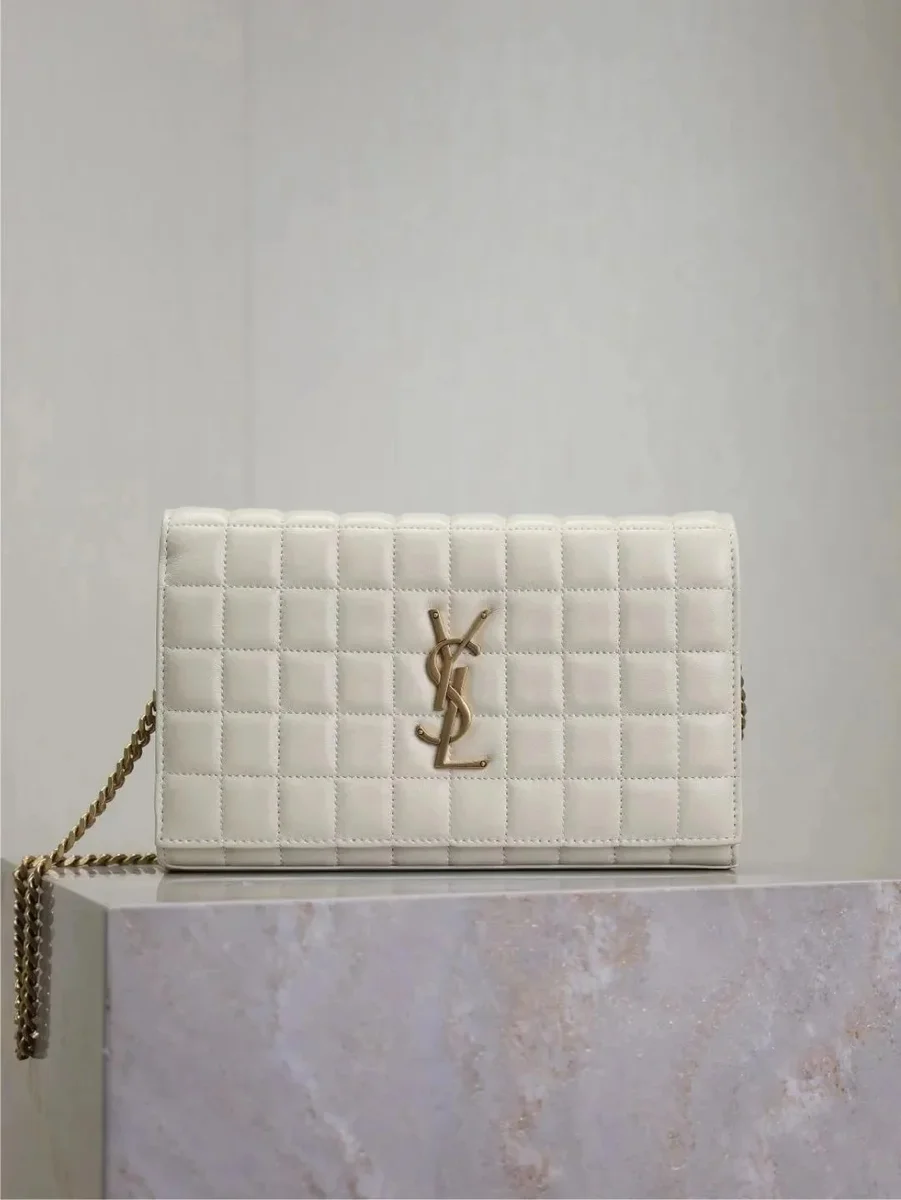 Saint Laurent Saint Laurent Monogram Mini Crossbody Bag Cream Cream - 1