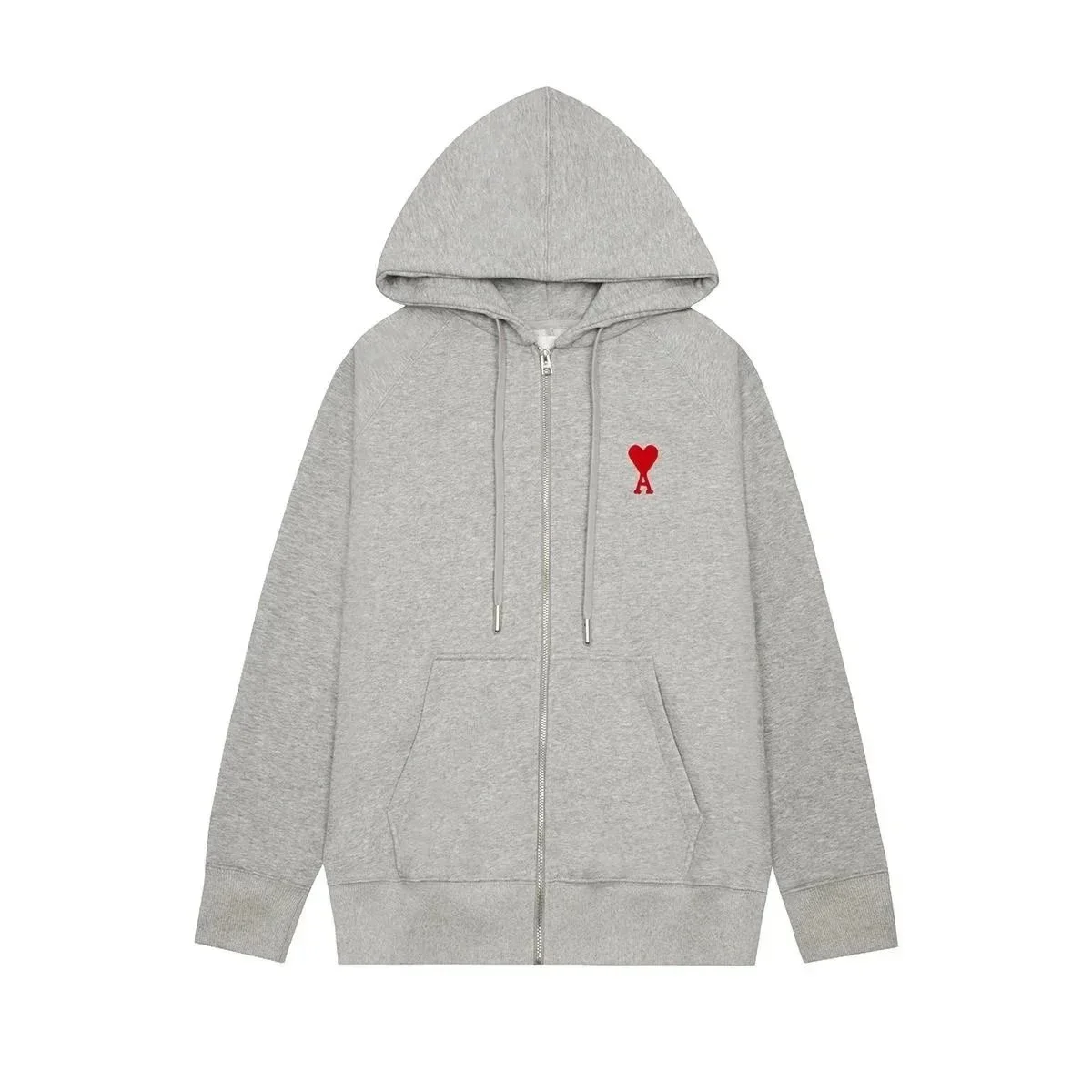 Acne Studios Acne Studios Face Zip-Up Hoodie Grey Grey - 1