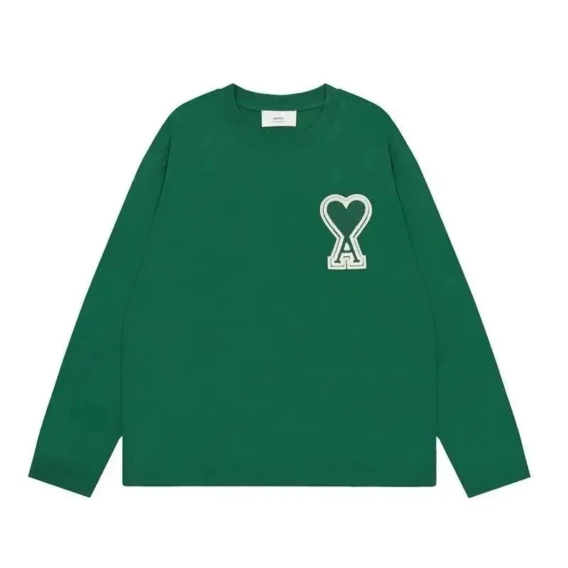 Acne Studios Acne Studios Green AMI Heart Long Sleeve T-Shirt Green - 1