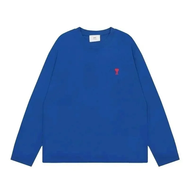 Acne Studios Acne Studios Face Blue Solid Long-Sleeve T-Shirt Blue - 1