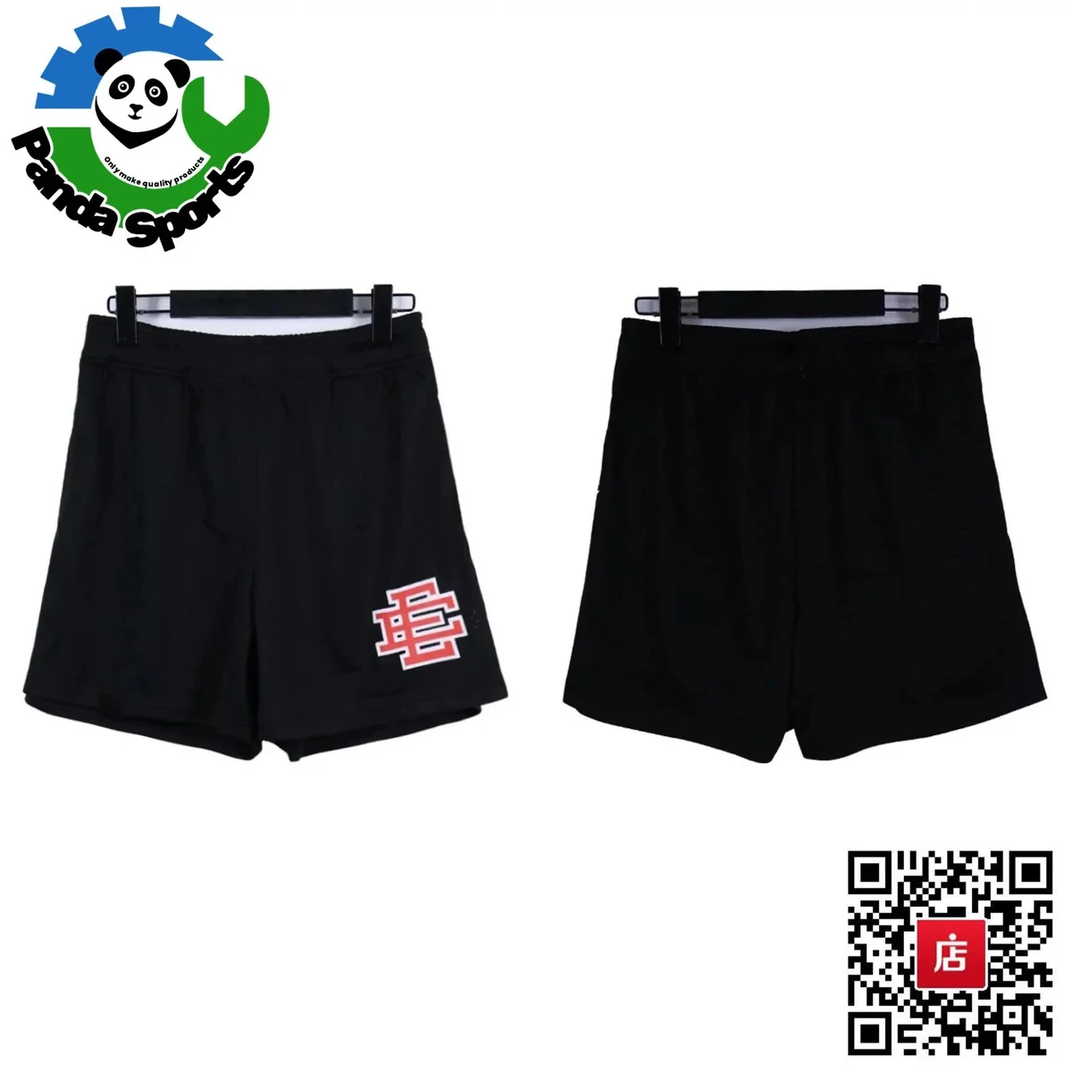 Other Black Mesh Basketball Shorts with Red Logo Black - 1