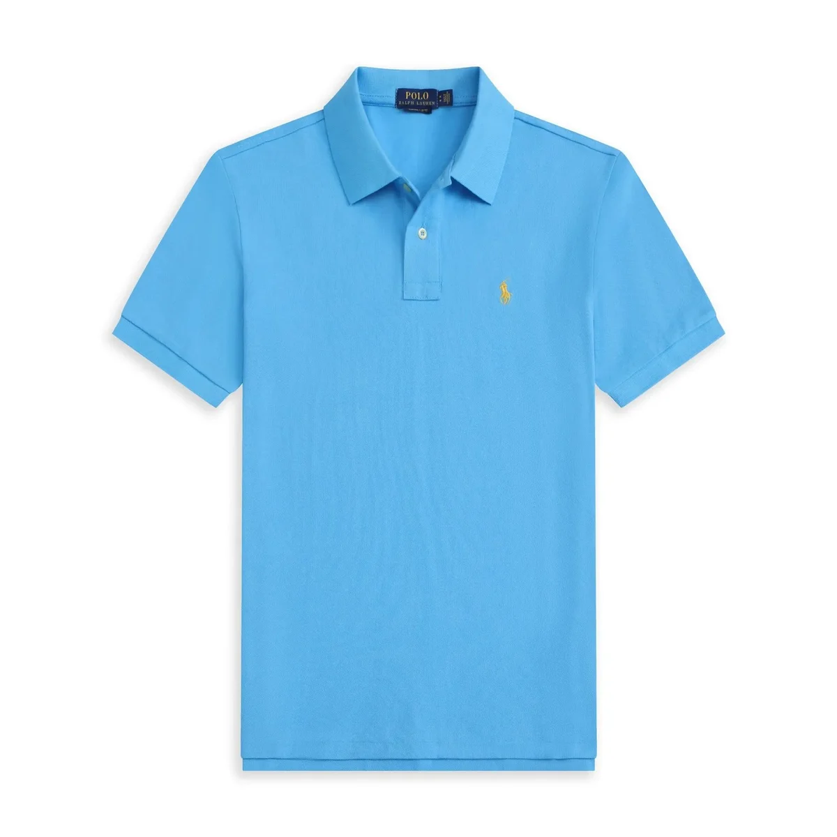 Polo Ralph Lauren Polo Ralph Lauren Solid Blue Polo Shirt Blue - 1