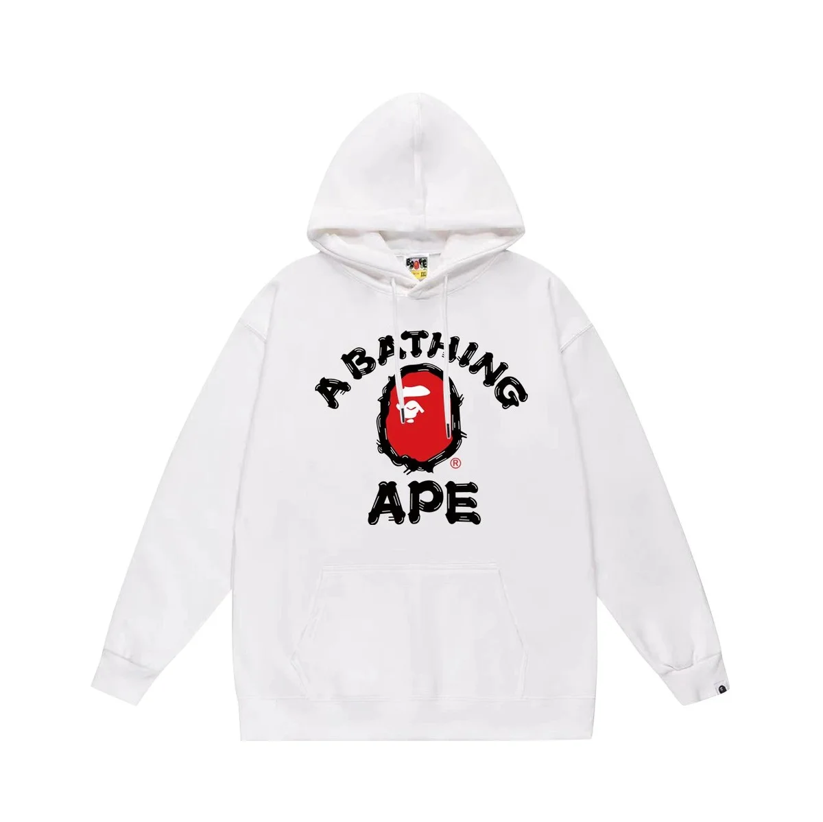 A Bathing Ape A Bathing Ape College Logo White Hoodie White - 1