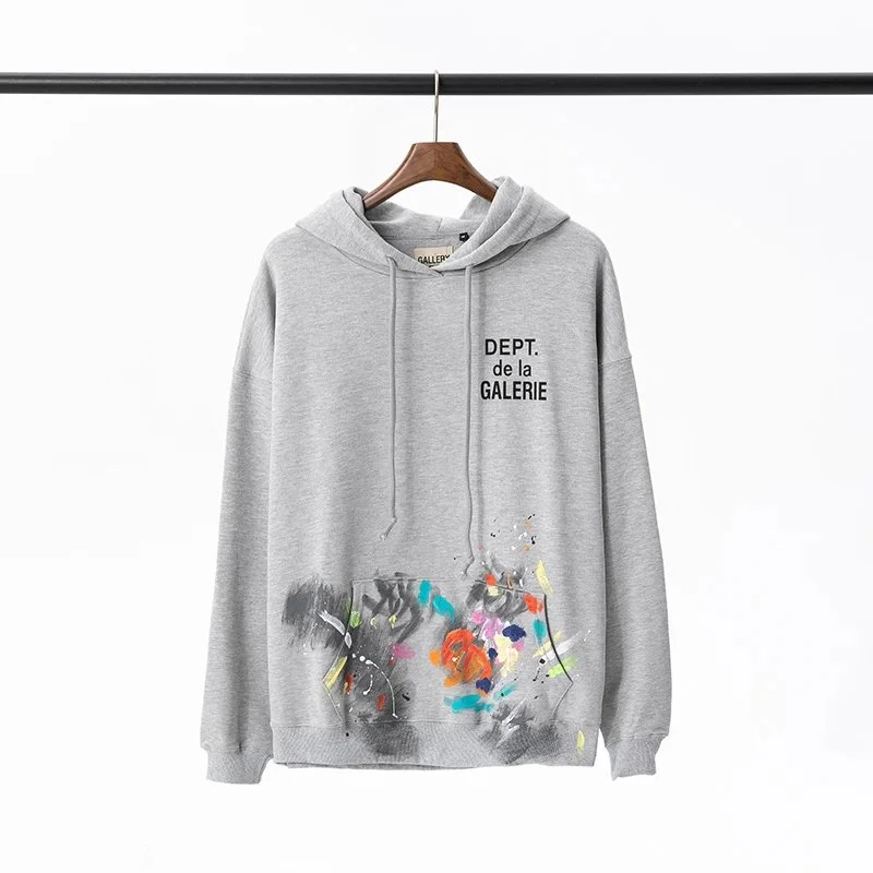 Gallery Dept. Gallery Dept. Art That Kills Grey Hoodie with Paint Splatter Grey - 1