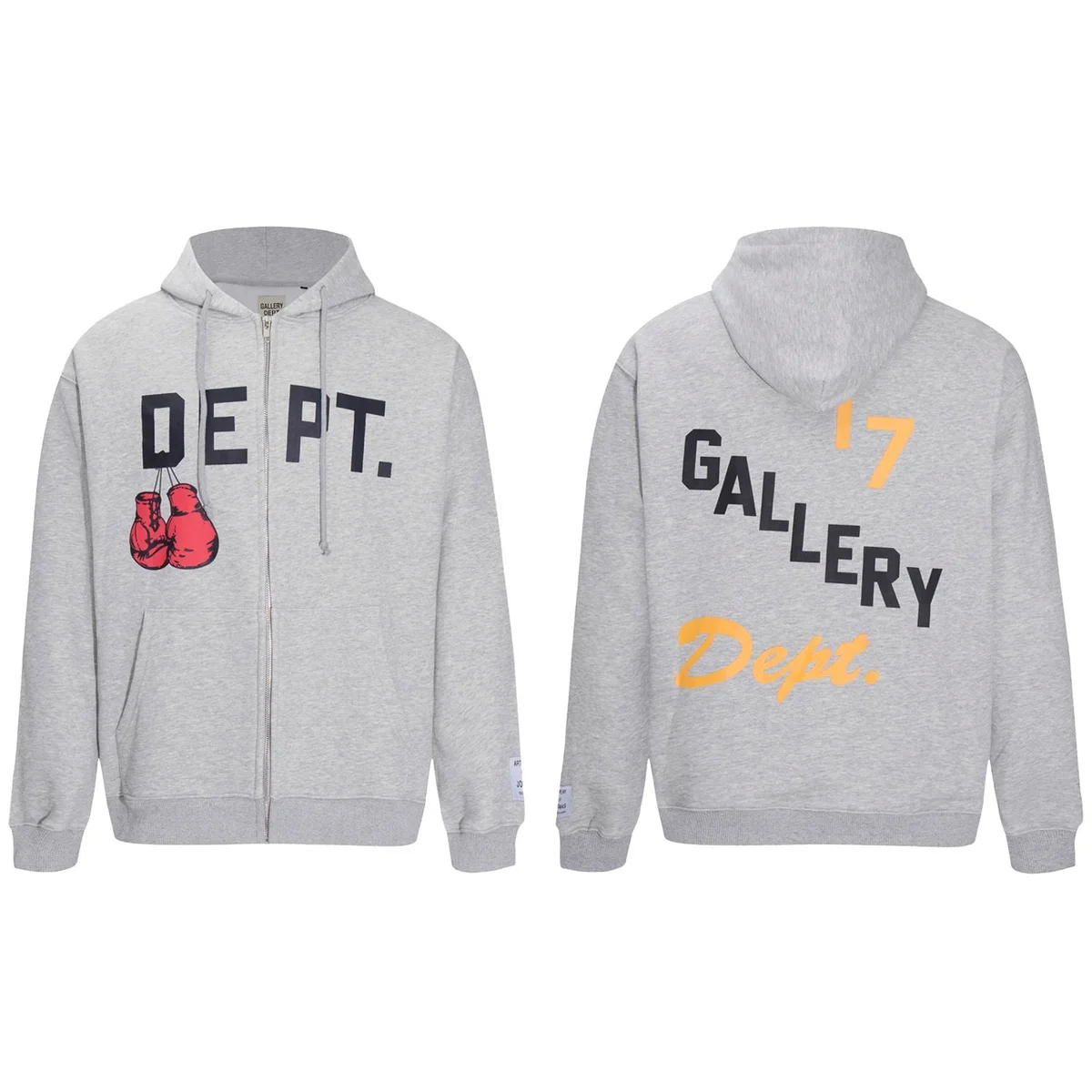 Gallery Dept. Gallery Dept. DEPT. GALLERY Dept. Zip-Up Hoodie Grey Grey - 1