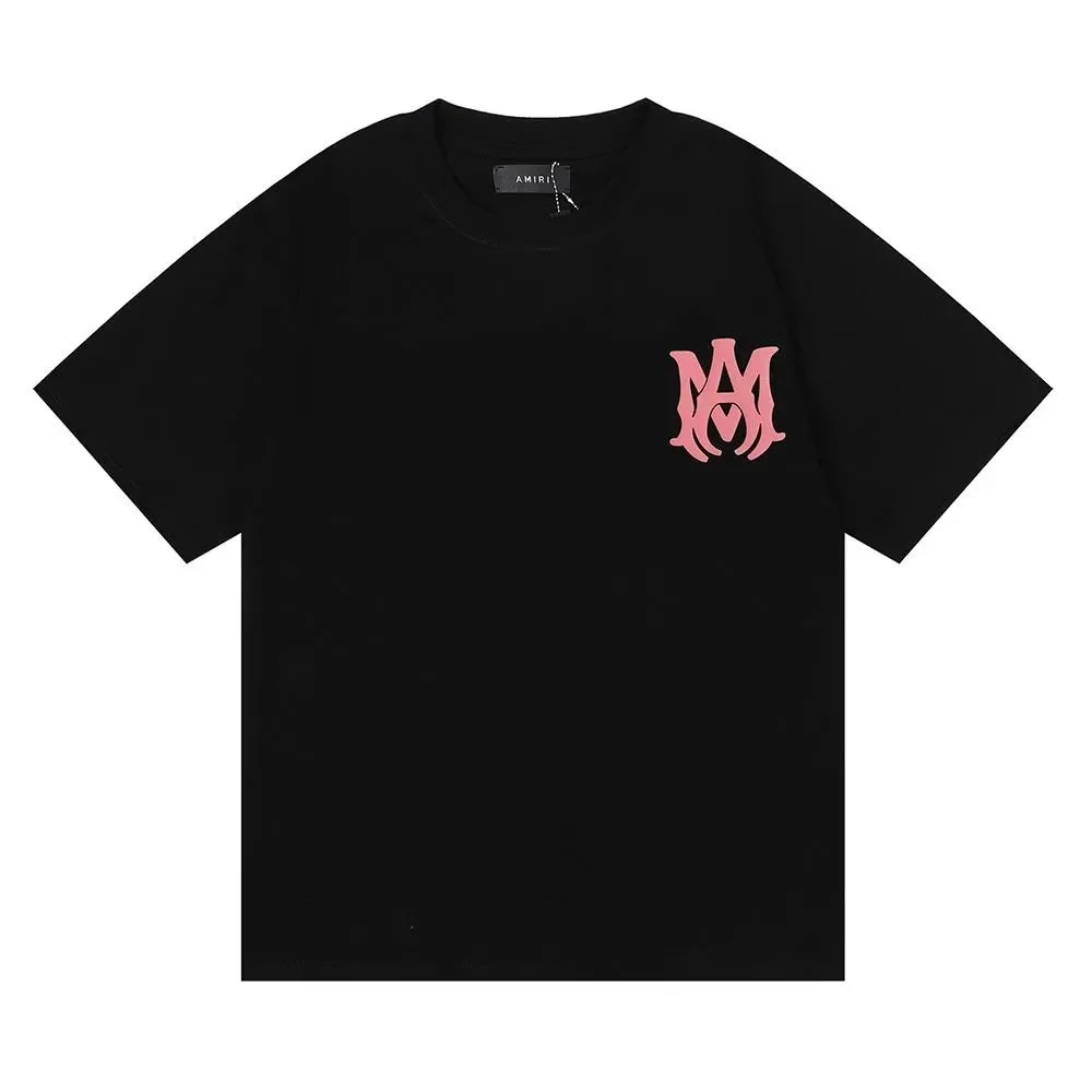Amiri Amiri Black Pink Monogram T-Shirt Black - 1