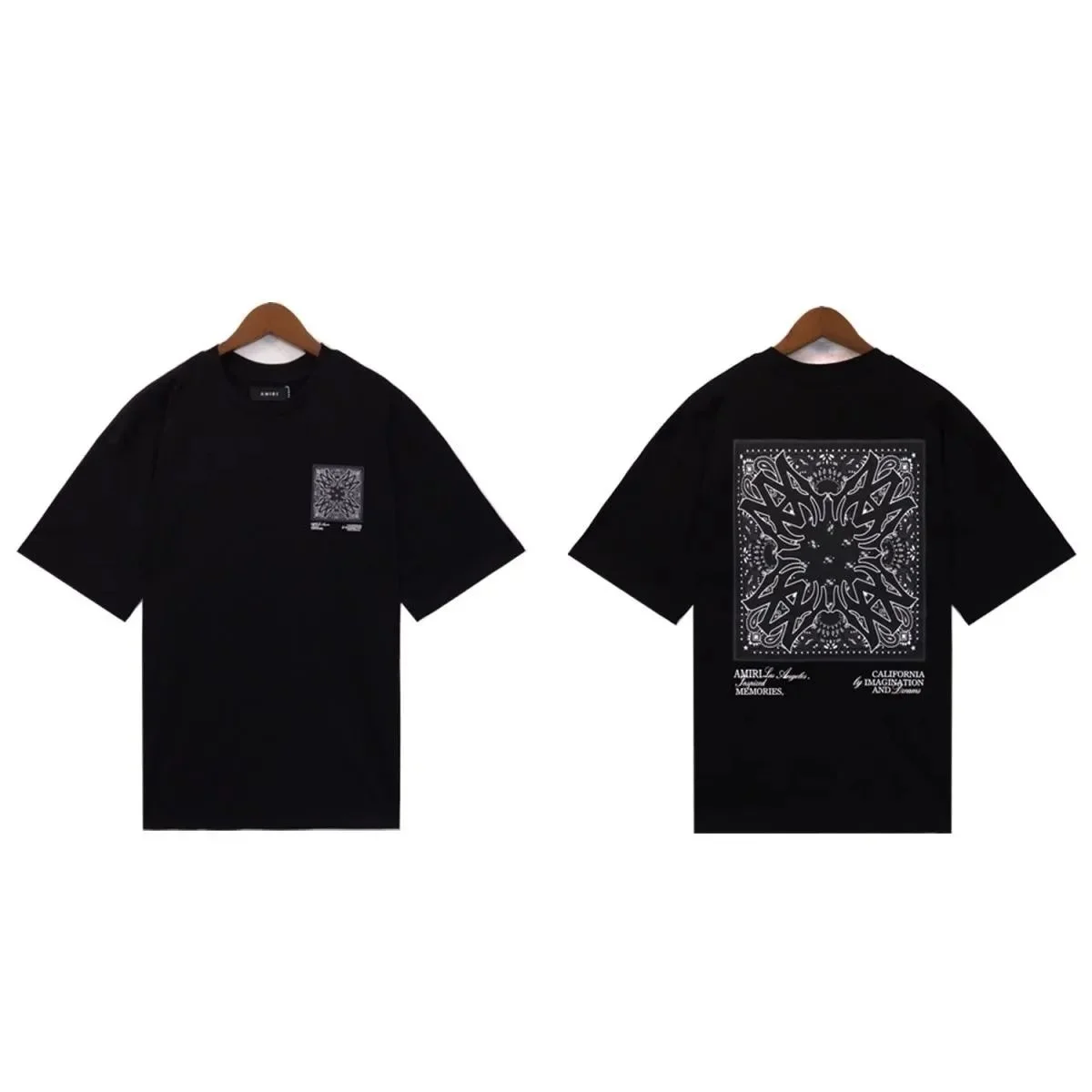 Amiri Amiri Black Bandana Print T-Shirt Black - 1