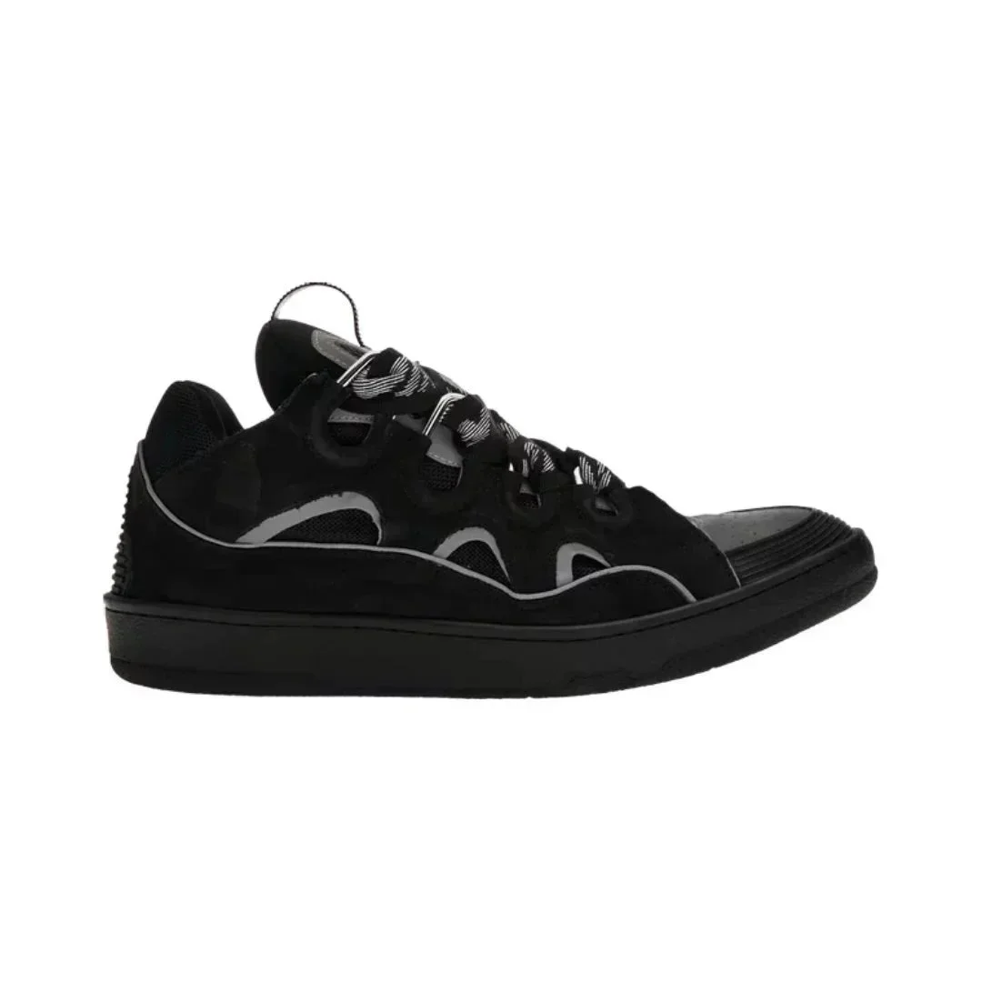 Other Black Suede & Mesh Sneakers with Grey Accents Black - 1