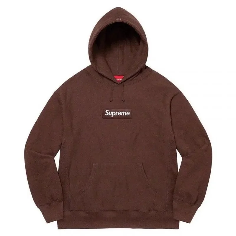 Supreme Supreme Box Logo Brown Hoodie Brown - 1