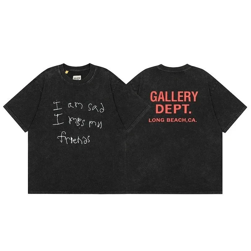 Gallery Dept. Gallery Dept. I am sad I miss my friends T-Shirt Black - 1