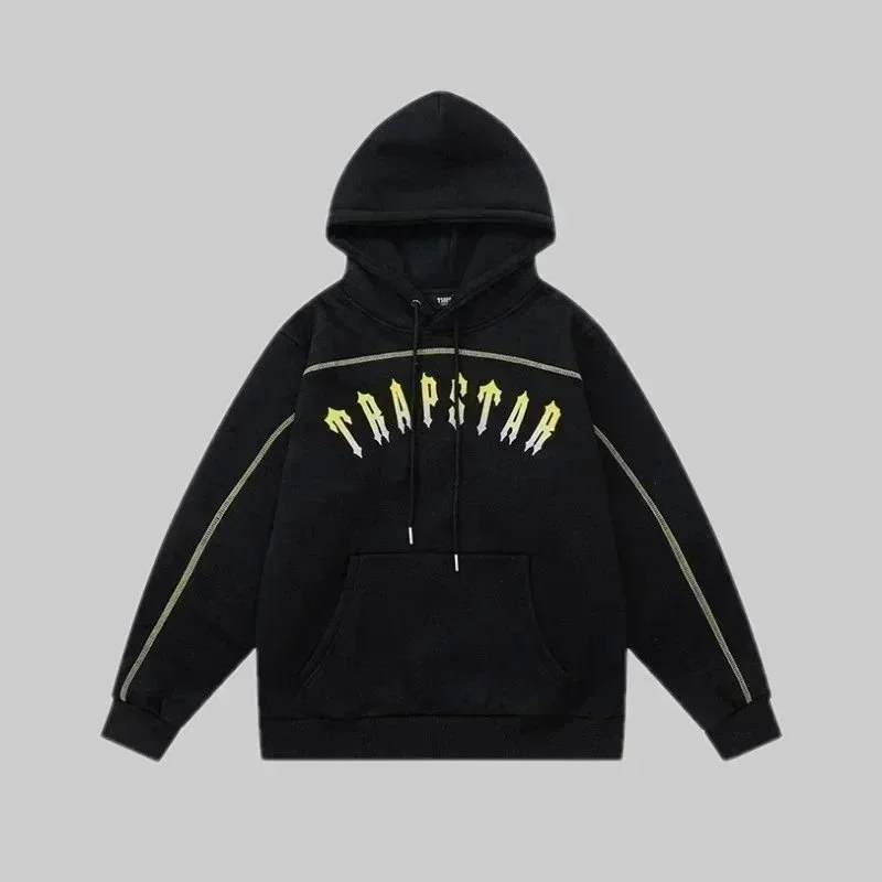 Trapstar Trapstar Shooters Black Hoodie with Yellow Logo Black - 1