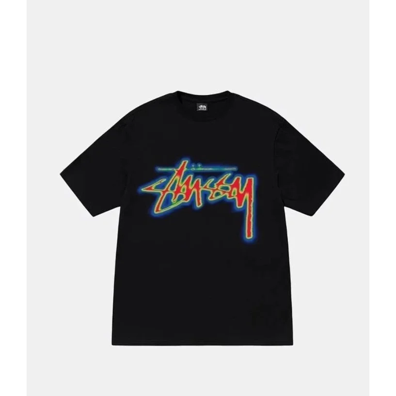 Stussy Stussy Neon Script T-Shirt Black Black - 1