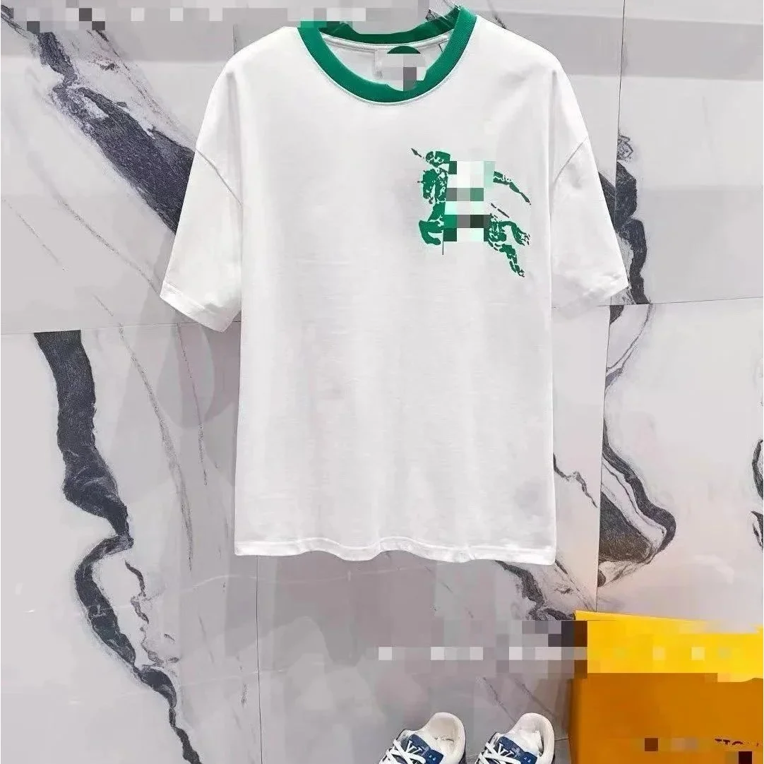Burberry Burberry White & Green Pony T-Shirt White - 1