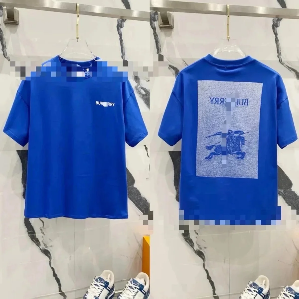 Burberry Burberry Blue Logo T-Shirt Blue - 1