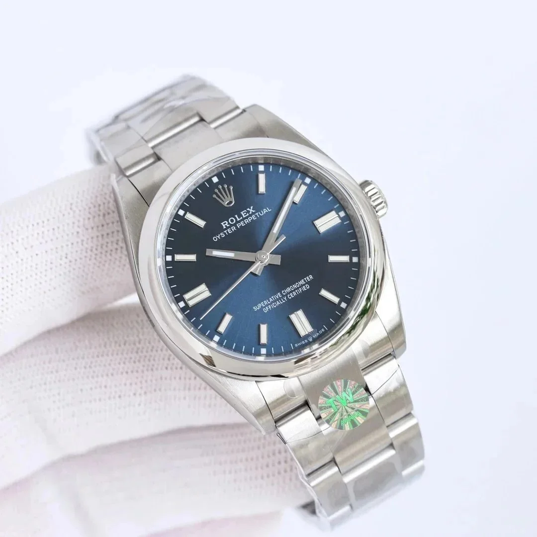 Rolex Rolex Oyster Perpetual Blue Dial Stainless Steel Watch Blue - 1