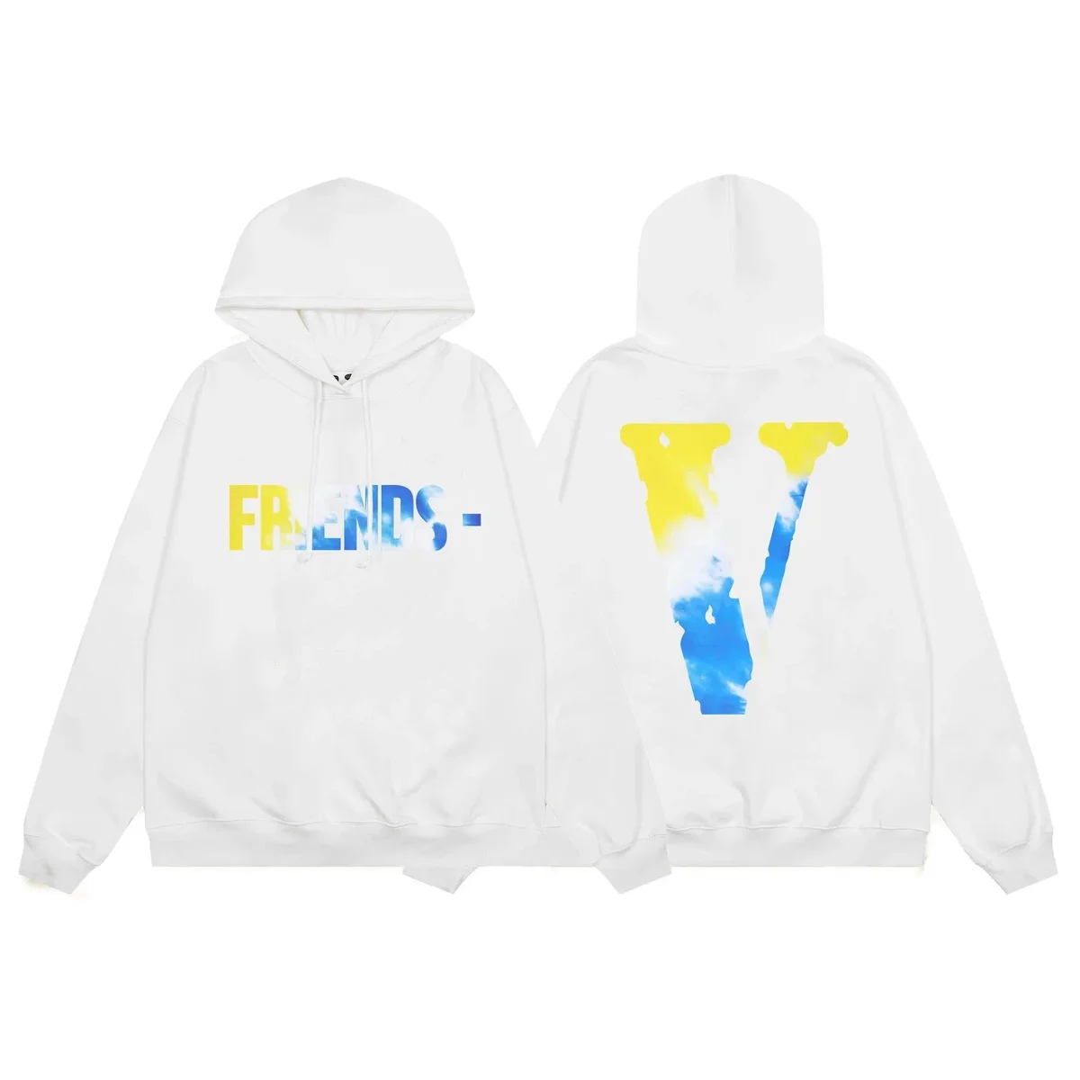 VLONE Vlone Friends V White Hoodie White - 1