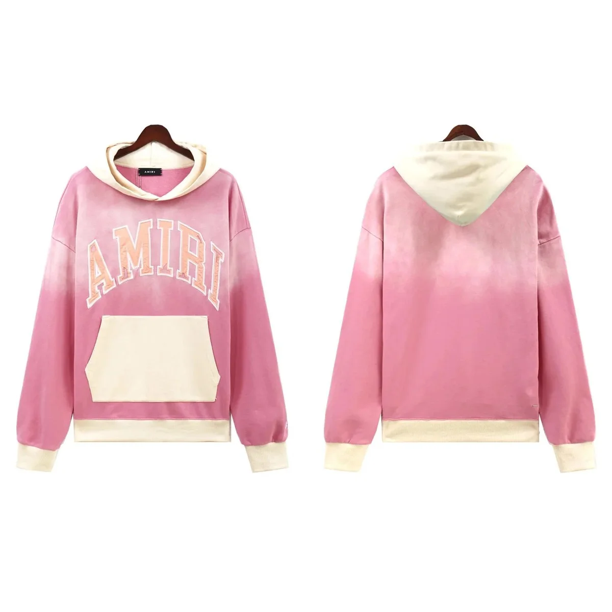 Amiri Amiri Pink & Cream Gradient Hoodie Pink - 1