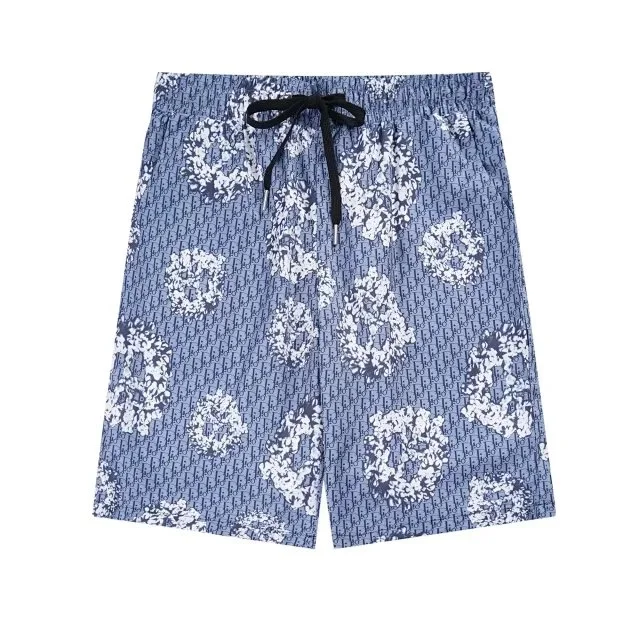 Dior Dior Saddle Floral Print Shorts Blue Blue - 1