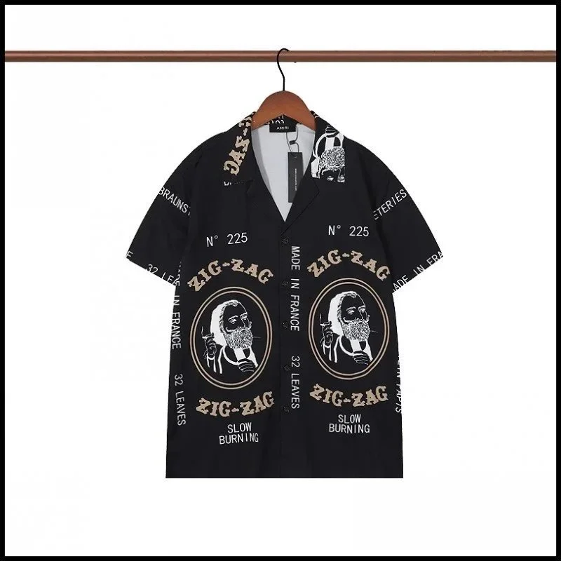 A Bathing Ape A Bathing Ape Zig-Zag Print Short Sleeve Shirt Black Black - 1