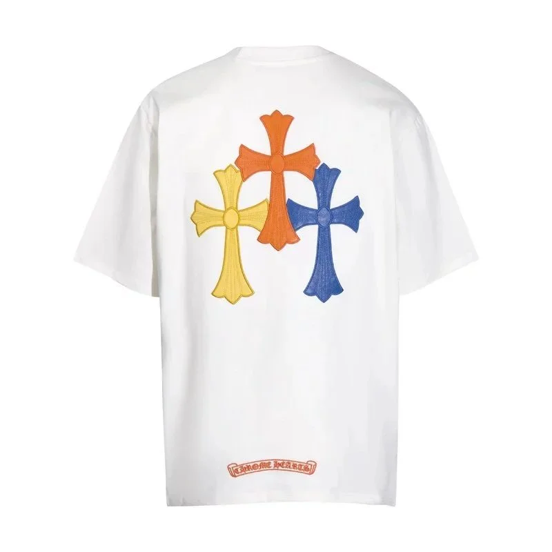 Chrome Hearts Chrome Hearts Cross Embroidered White T-Shirt White - 1