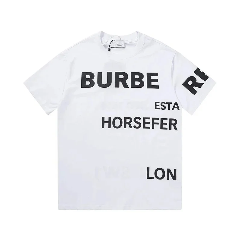 Burberry Burberry White Horsefer Logo T-Shirt White - 1